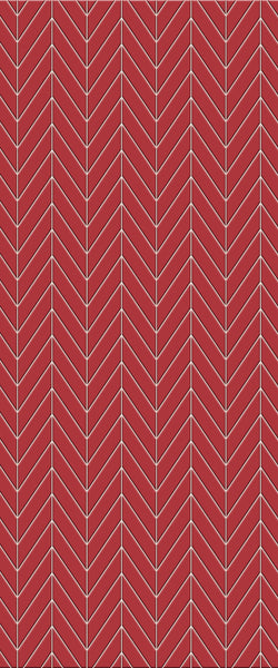 Red Chevron Tile Acrylic Shower Wall Panel 2440mm x 1220mm ( 3mm Thick) - CladdTech