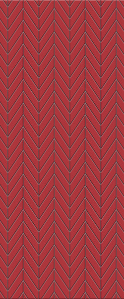 Red Chevron Tile Acrylic Shower Wall Panel 2440mm x 1220mm ( 3mm Thick) - CladdTech