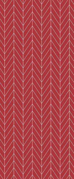 Red Chevron Tile Acrylic Shower Wall Panel 2440mm x 1220mm ( 3mm Thick) - CladdTech