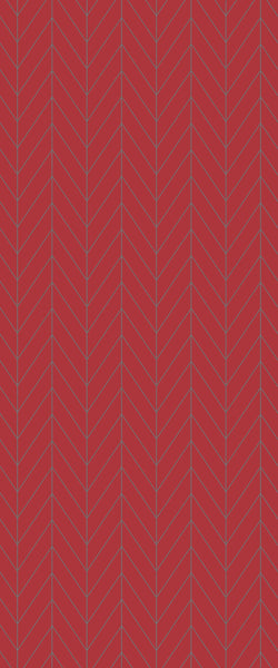 Red Chevron Tile Acrylic Shower Wall Panel 2440mm x 1220mm ( 3mm Thick) - CladdTech