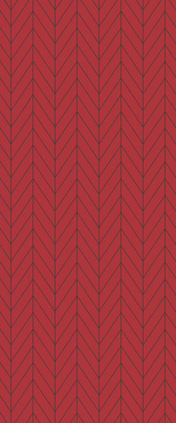 Red Chevron Tile Acrylic Shower Wall Panel 2440mm x 1220mm ( 3mm Thick) - CladdTech