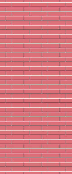 Red Brick Slip Tile Acrylic Shower Wall Panel 2440mm x 1220mm ( 3mm Thick) - CladdTech