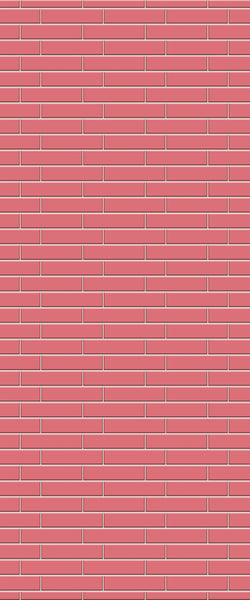 Red Brick Slip Tile Acrylic Shower Wall Panel 2440mm x 1220mm ( 3mm Thick) - CladdTech