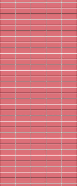 Red Horizontal Block Tile Acrylic Shower Panel 2440mm x 1220mm ( 3mm Thick) - CladdTech