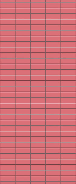 Red Horizontal Block Tile Acrylic Shower Panel 2440mm x 1220mm ( 3mm Thick) - CladdTech