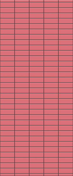Red Horizontal Block Tile Acrylic Shower Panel 2440mm x 1220mm ( 3mm Thick) - CladdTech