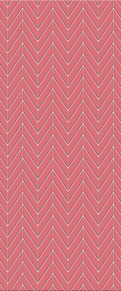 Red Chevron Tile Acrylic Shower Wall Panel 2440mm x 1220mm ( 3mm Thick) - CladdTech