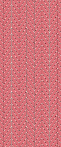 Red Chevron Tile Acrylic Shower Wall Panel 2440mm x 1220mm ( 3mm Thick) - CladdTech