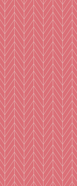 Red Chevron Tile Acrylic Shower Wall Panel 2440mm x 1220mm ( 3mm Thick) - CladdTech