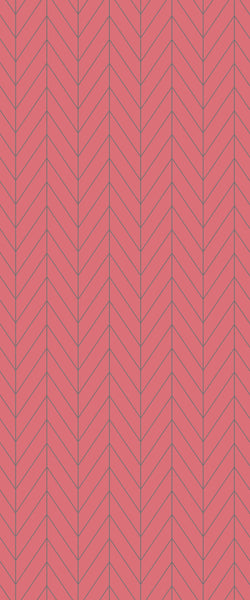 Red Chevron Tile Acrylic Shower Wall Panel 2440mm x 1220mm ( 3mm Thick) - CladdTech