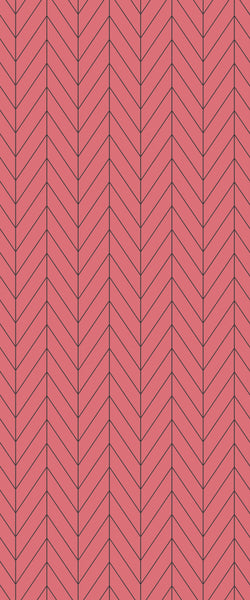 Red Chevron Tile Acrylic Shower Wall Panel 2440mm x 1220mm ( 3mm Thick) - CladdTech