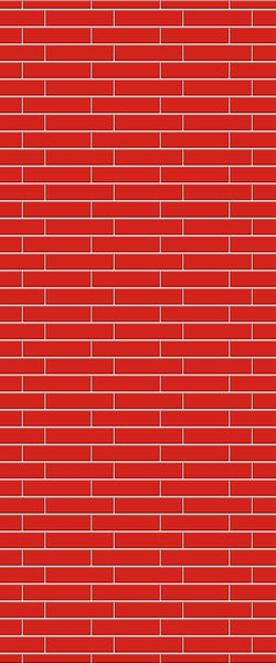 Red Brick Slip Tile Acrylic Shower Wall Panel 2440mm x 1220mm ( 3mm Thick) - CladdTech