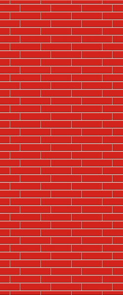 Red Brick Slip Tile Acrylic Shower Wall Panel 2440mm x 1220mm ( 3mm Thick) - CladdTech