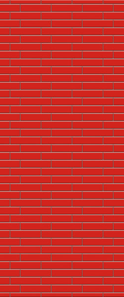 Red Brick Slip Tile Acrylic Shower Wall Panel 2440mm x 1220mm ( 3mm Thick) - CladdTech