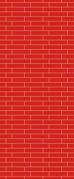 Red Brick Slip Tile Acrylic Shower Wall Panel 2440mm x 1220mm ( 3mm Thick) - CladdTech