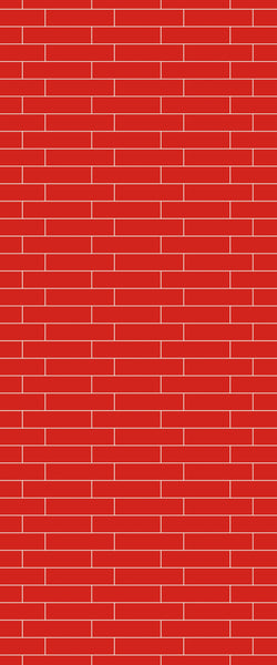Red Brick Slip Tile Acrylic Shower Wall Panel 2440mm x 1220mm ( 3mm Thick) - CladdTech