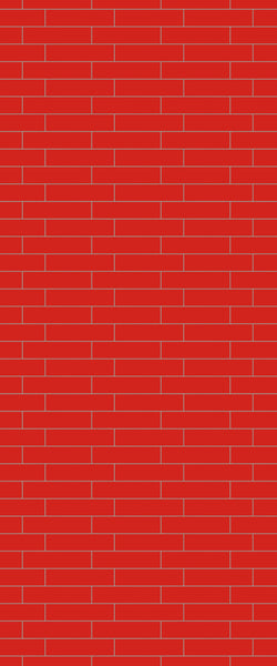 Red Brick Slip Tile Acrylic Shower Wall Panel 2440mm x 1220mm ( 3mm Thick) - CladdTech