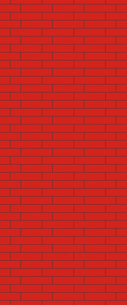 Red Brick Slip Tile Acrylic Shower Wall Panel 2440mm x 1220mm ( 3mm Thick) - CladdTech