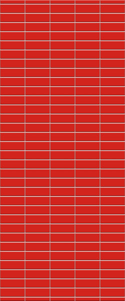Red Horizontal Block Tile Acrylic Shower Panel 2440mm x 1220mm ( 3mm Thick) - CladdTech