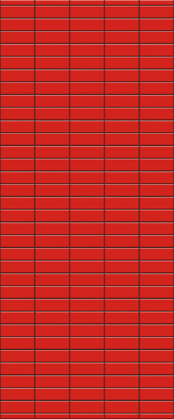 Red Horizontal Block Tile Acrylic Shower Panel 2440mm x 1220mm ( 3mm Thick) - CladdTech