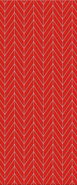 Red Chevron Tile Acrylic Shower Wall Panel 2440mm x 1220mm ( 3mm Thick) - CladdTech
