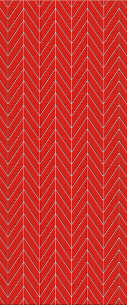 Red Chevron Tile Acrylic Shower Wall Panel 2440mm x 1220mm ( 3mm Thick) - CladdTech