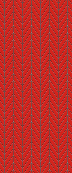 Red Chevron Tile Acrylic Shower Wall Panel 2440mm x 1220mm ( 3mm Thick) - CladdTech