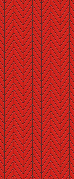Red Chevron Tile Acrylic Shower Wall Panel 2440mm x 1220mm ( 3mm Thick) - CladdTech
