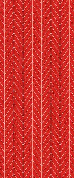 Red Chevron Tile Acrylic Shower Wall Panel 2440mm x 1220mm ( 3mm Thick) - CladdTech