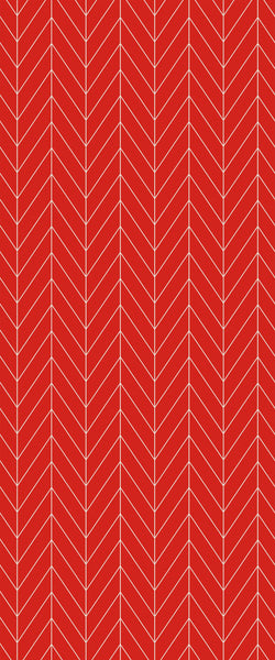 Red Chevron Tile Acrylic Shower Wall Panel 2440mm x 1220mm ( 3mm Thick) - CladdTech