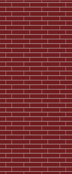 Red Brick Slip Tile Acrylic Shower Wall Panel 2440mm x 1220mm ( 3mm Thick) - CladdTech