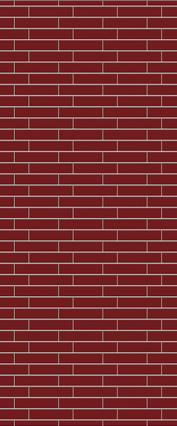 Red Brick Slip Tile Acrylic Shower Wall Panel 2440mm x 1220mm ( 3mm Thick) - CladdTech