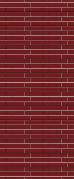 Red Brick Slip Tile Acrylic Shower Wall Panel 2440mm x 1220mm ( 3mm Thick) - CladdTech