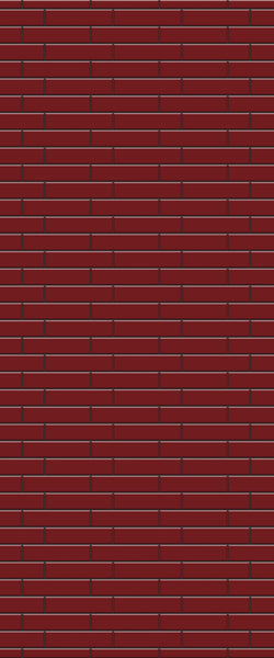 Red Brick Slip Tile Acrylic Shower Wall Panel 2440mm x 1220mm ( 3mm Thick) - CladdTech