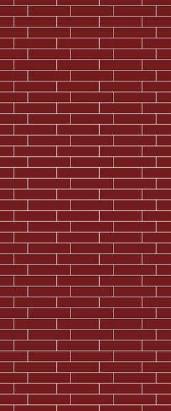 Red Brick Slip Tile Acrylic Shower Wall Panel 2440mm x 1220mm ( 3mm Thick) - CladdTech