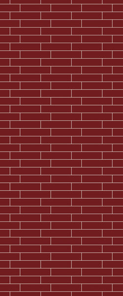 Red Brick Slip Tile Acrylic Shower Wall Panel 2440mm x 1220mm ( 3mm Thick) - CladdTech