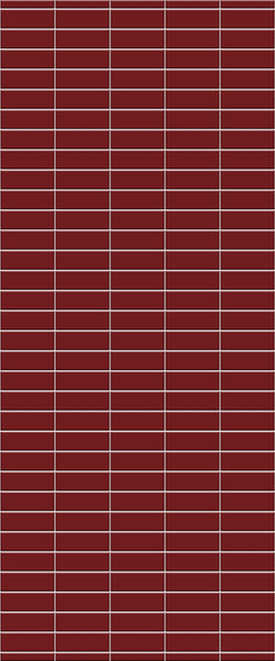 Red Horizontal Block Tile Acrylic Shower Panel 2440mm x 1220mm ( 3mm Thick) - CladdTech