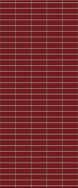 Red Horizontal Block Tile Acrylic Shower Panel 2440mm x 1220mm ( 3mm Thick) - CladdTech
