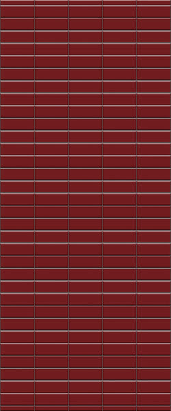 Red Horizontal Block Tile Acrylic Shower Panel 2440mm x 1220mm ( 3mm Thick) - CladdTech