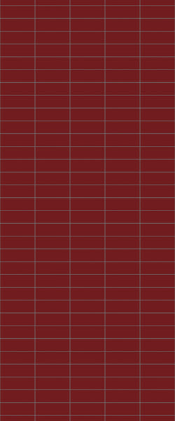Red Horizontal Block Tile Acrylic Shower Panel 2440mm x 1220mm ( 3mm Thick) - CladdTech