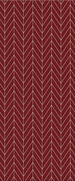 Red Chevron Tile Acrylic Shower Wall Panel 2440mm x 1220mm ( 3mm Thick) - CladdTech