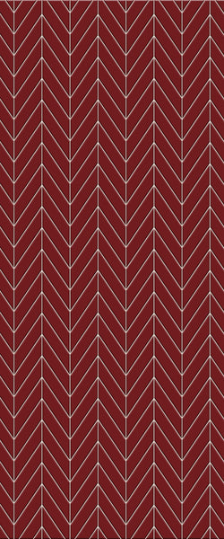 Red Chevron Tile Acrylic Shower Wall Panel 2440mm x 1220mm ( 3mm Thick) - CladdTech