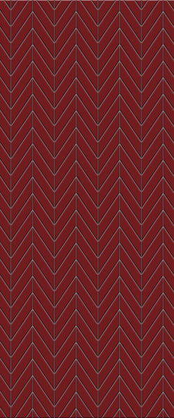 Red Chevron Tile Acrylic Shower Wall Panel 2440mm x 1220mm ( 3mm Thick) - CladdTech