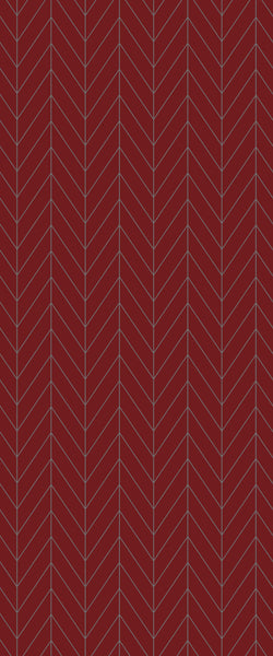 Red Chevron Tile Acrylic Shower Wall Panel 2440mm x 1220mm ( 3mm Thick) - CladdTech
