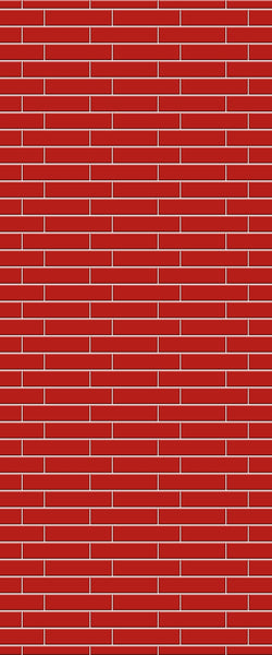 Red Brick Slip Tile Acrylic Shower Wall Panel 2440mm x 1220mm ( 3mm Thick) - CladdTech
