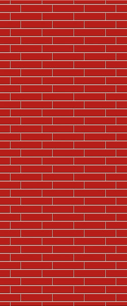 Red Brick Slip Tile Acrylic Shower Wall Panel 2440mm x 1220mm ( 3mm Thick) - CladdTech