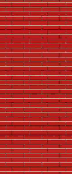 Red Brick Slip Tile Acrylic Shower Wall Panel 2440mm x 1220mm ( 3mm Thick) - CladdTech