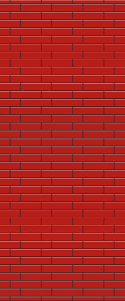 Red Brick Slip Tile Acrylic Shower Wall Panel 2440mm x 1220mm ( 3mm Thick) - CladdTech