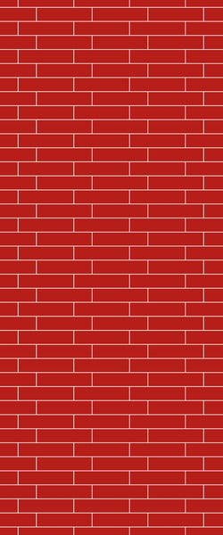 Red Brick Slip Tile Acrylic Shower Wall Panel 2440mm x 1220mm ( 3mm Thick) - CladdTech
