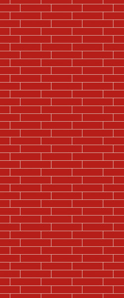 Red Brick Slip Tile Acrylic Shower Wall Panel 2440mm x 1220mm ( 3mm Thick) - CladdTech